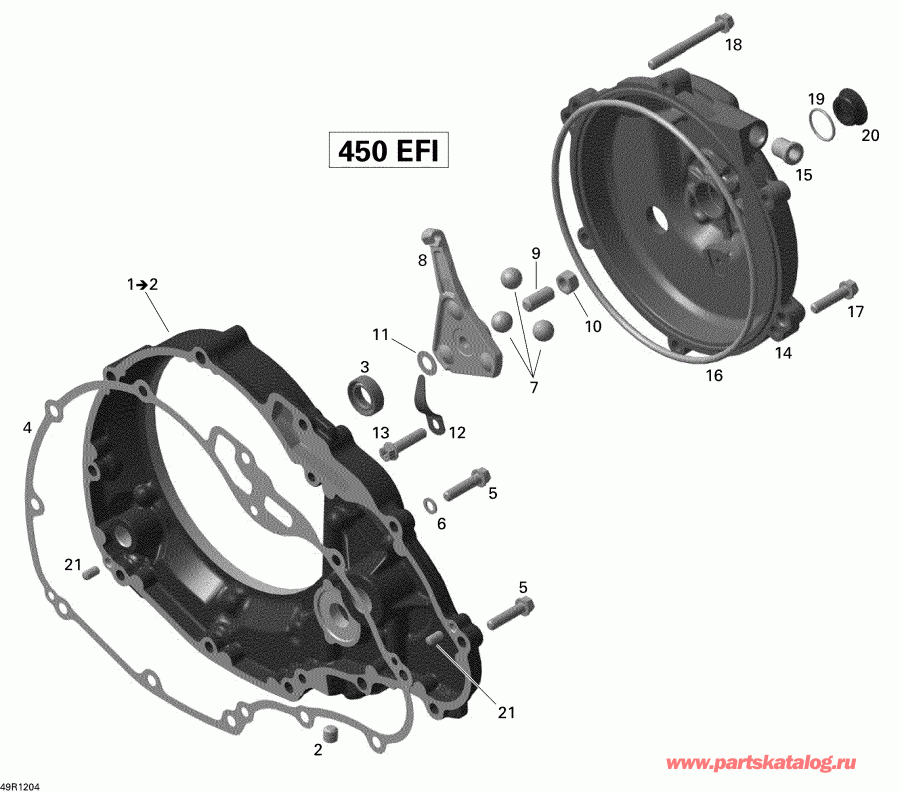  BRP DS 450EFI STD, 2014 - Clutch Cover