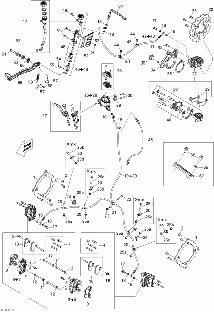 BRP DS 450EFI Xxc, Xmx, 2014  - 22t1216