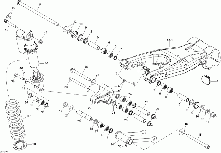  BRP DS 450EFI Xxc, Xmx, 2014  - Rear Suspension Xxc