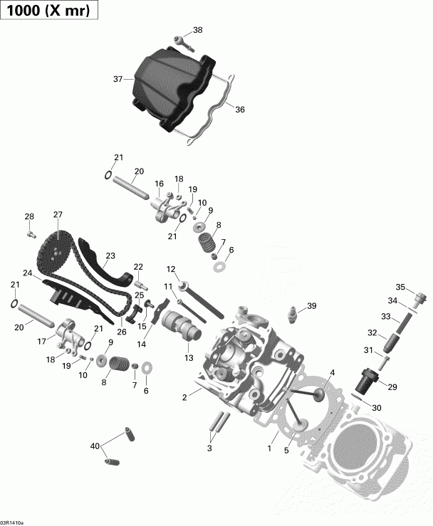 Outlander 1000EFI XMR, 2014 - Cylinder Head, Front