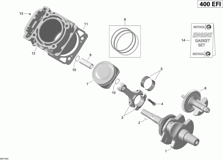    Outlander 400 EFI, STD, XT, 2014 - Crankshaft And Pistons