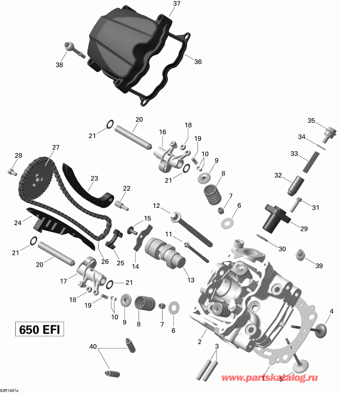 BRP Outlander 650EFI STD, DPS & XT, 2014  - Cylinder Head, Front