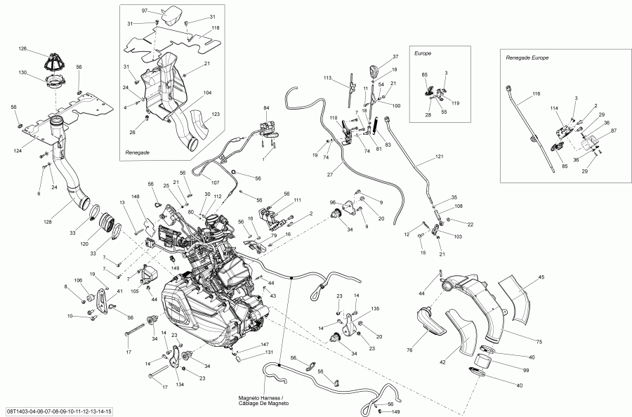   Outlander 650EFI STD, DPS & XT, 2014 - Engine