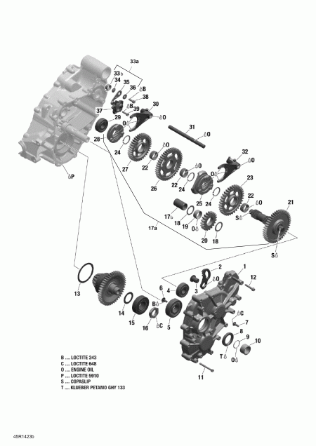  BRP  Outlander 6x6 (International & T3), 2014 - 45r1423b