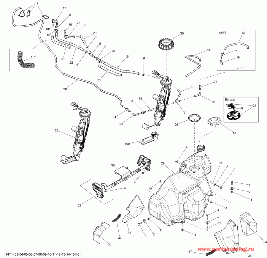 Outlander MAX 1000EFI, DPS, XT & XT-P, 2014 - ��������� �������