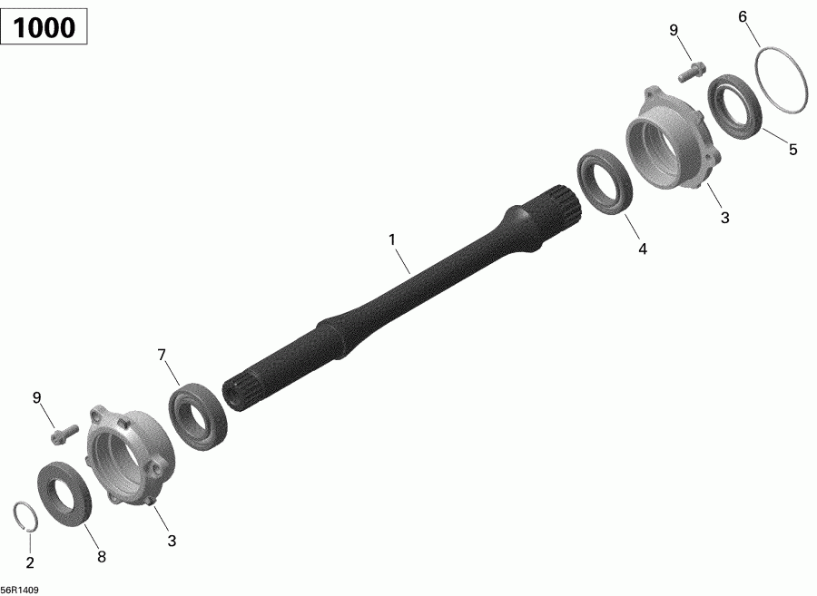   Outlander MAX 1000EFI, DPS, XT & XT-P, 2014  - Drive Shaft