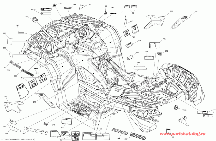  BRP  Outlander MAX 1000EFI LTD, 2014 - Decals