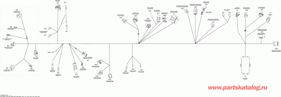  Bombardier Outlander MAX 1000EFI LTD, 2014 - Electrical Harness Main Harness