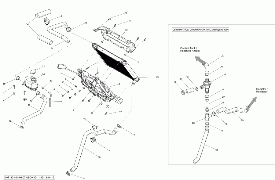 ����������  Outlander MAX 500EFI STD, DPS & XT, 2014 - ���������� System