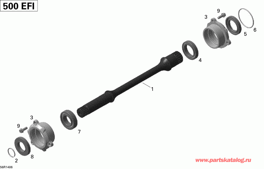  BRP  Outlander MAX 500EFI STD, DPS & XT, 2014 - Drive Shaft