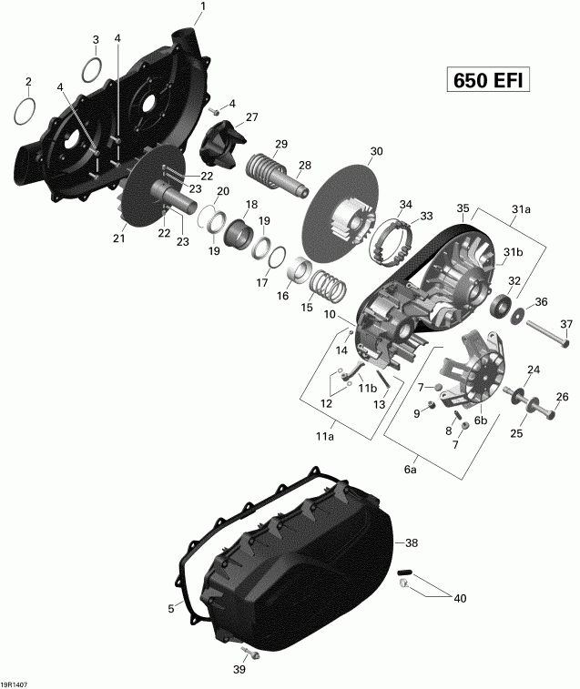   Outlander MAX 650EFI STD, DPS, X, XT-P 2014  - Transmission