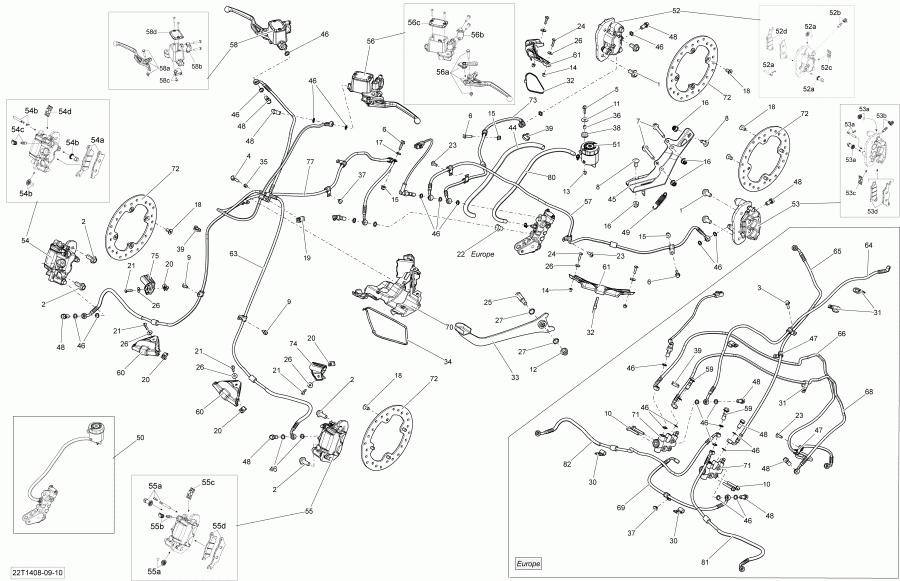 ����������  Renegade 800R EFI STD & XXC, 2014 - Brakes