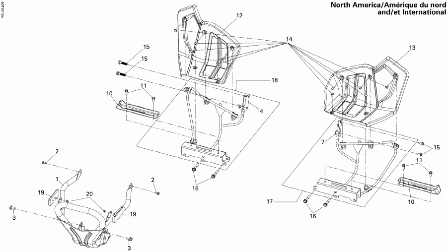 ATV   DS 250 NA & INT, 2015 - Front Bumper And Footrests North America, International