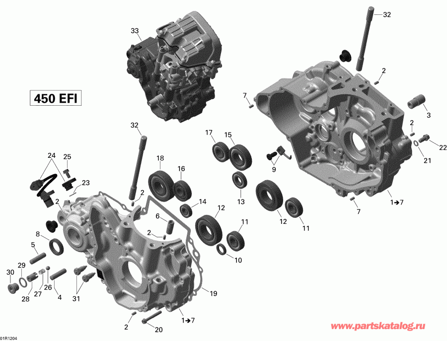  BRP DS 450EFI Xxc, Xmx, 2015 - Crankcase