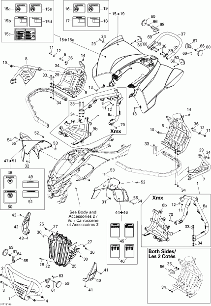 DS 450EFI Xxc, Xmx, 2015 - Body And Accessories 1
