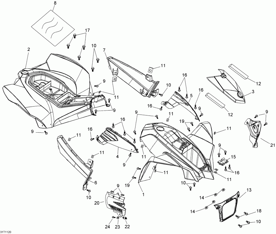 BRP DS 90 X Mini, 2015 ������ - Body And Accessories