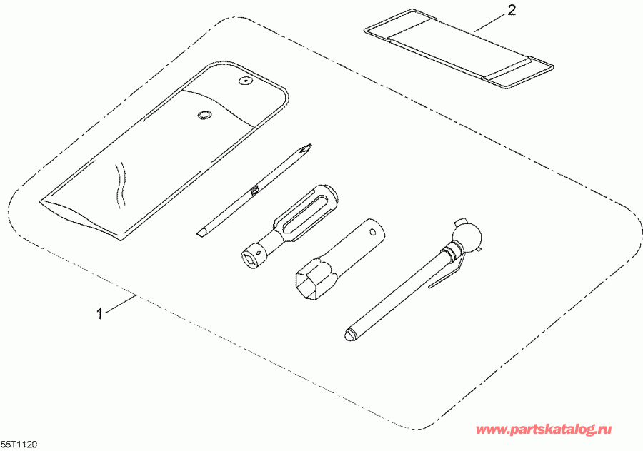 Bombardier модификация DS 90 X Mini, 2015 - Стандартный инструмент ATV  DS 90 X Mini, 2015 - Стандартный инструмент