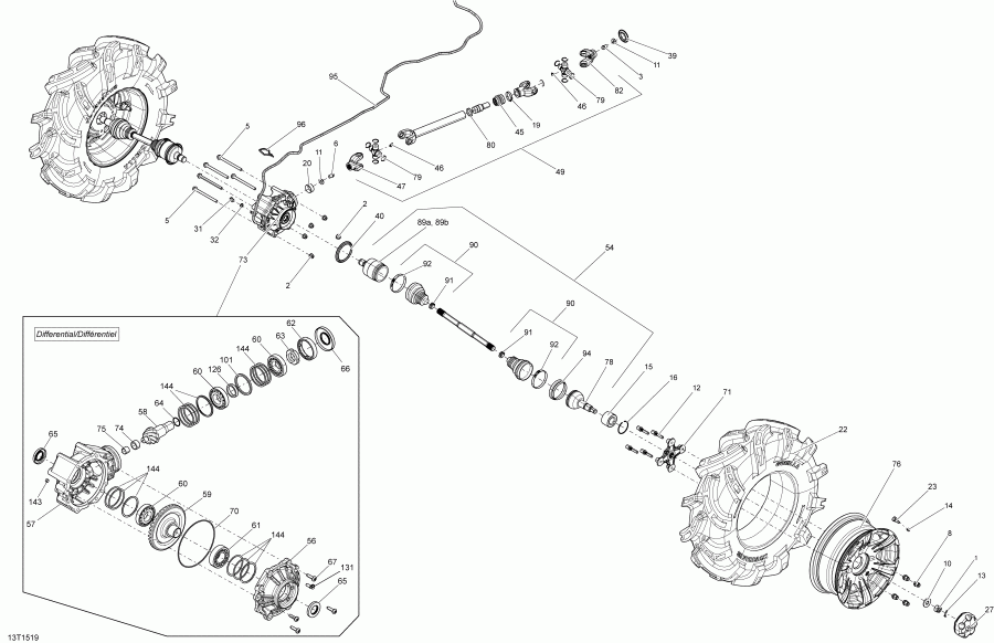 BRP Outlander 1000 EFI Xmr, 2015 - 13t1519