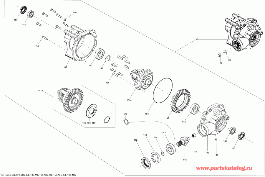 ATV BRP Outlander 800R EFI Xmr, 2015 - differential_12t1509b