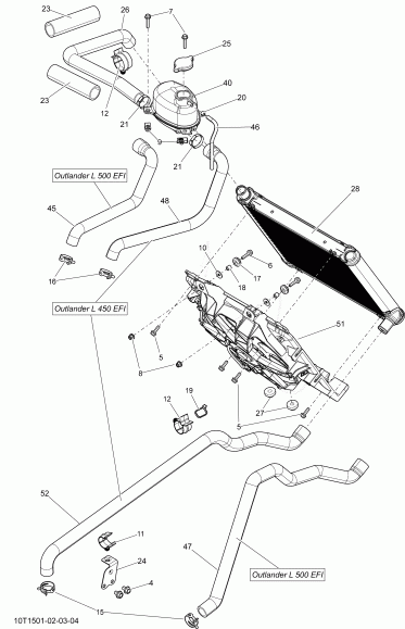 BRP  Outlander L 450 EFI, 2015 - 10t1501
