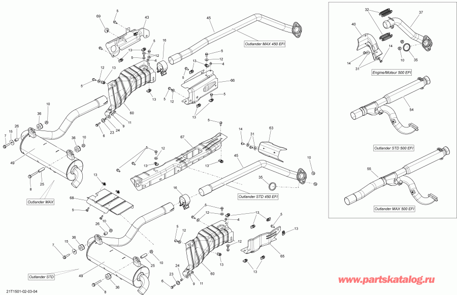  BRP Outlander L 500 EFI, 2015 - 21t1503