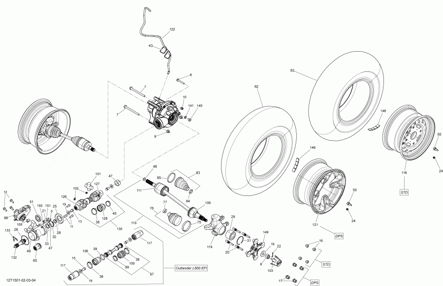 Outlander L 500 EFI, 2015 - 12t1503