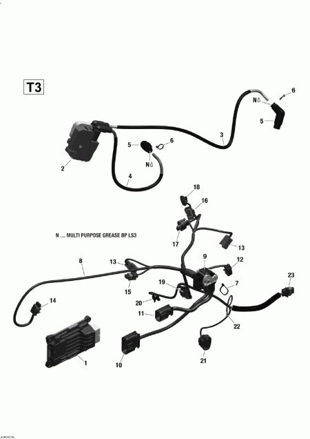 Bombardier Outlander MAX 1000 EFI, 2015  - Engine Harness And Electronic Module (t3)