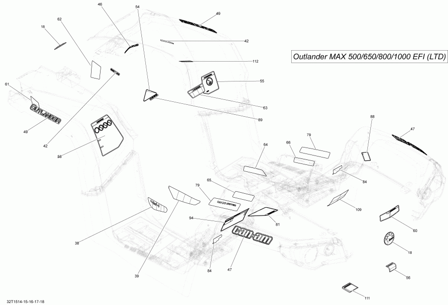    Outlander MAX 800R EFI, 2015 - 32t1516