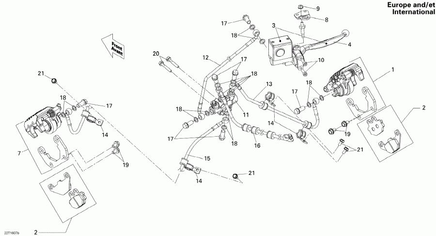    DS 250, 2016 - Front Brake Europe, International