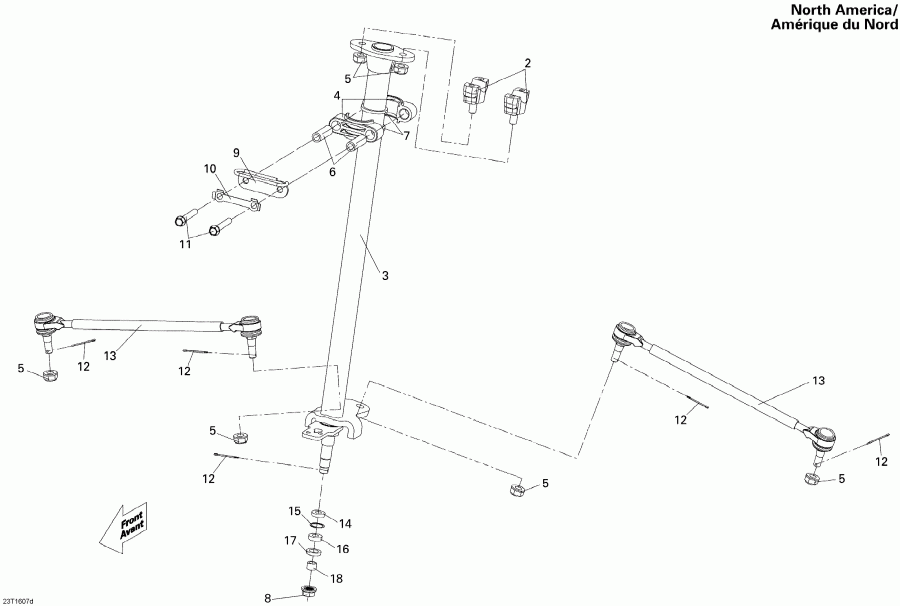 ATV BRP  DS 250, 2016 - Steering Linkage North America