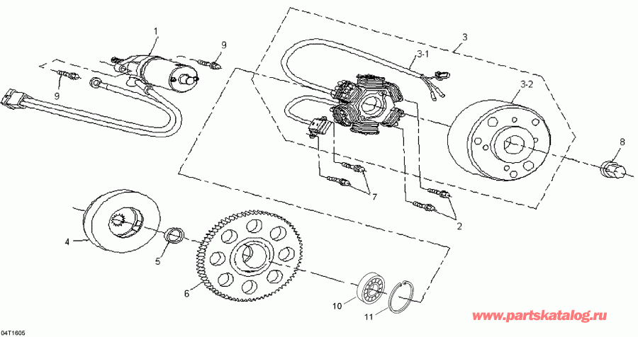 BRP DS 90, 2016 - Magneto And Electric Starter