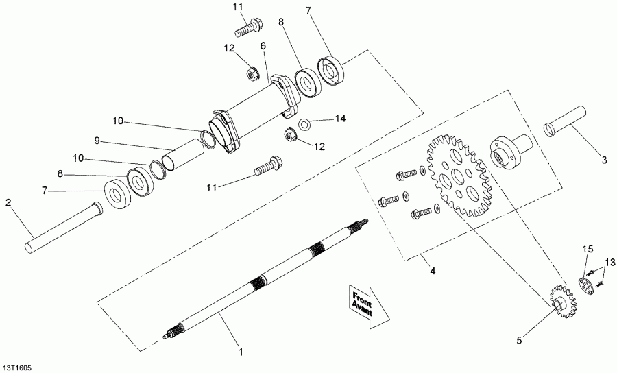 BRP  DS 90, 2016 - Drive System, Rear