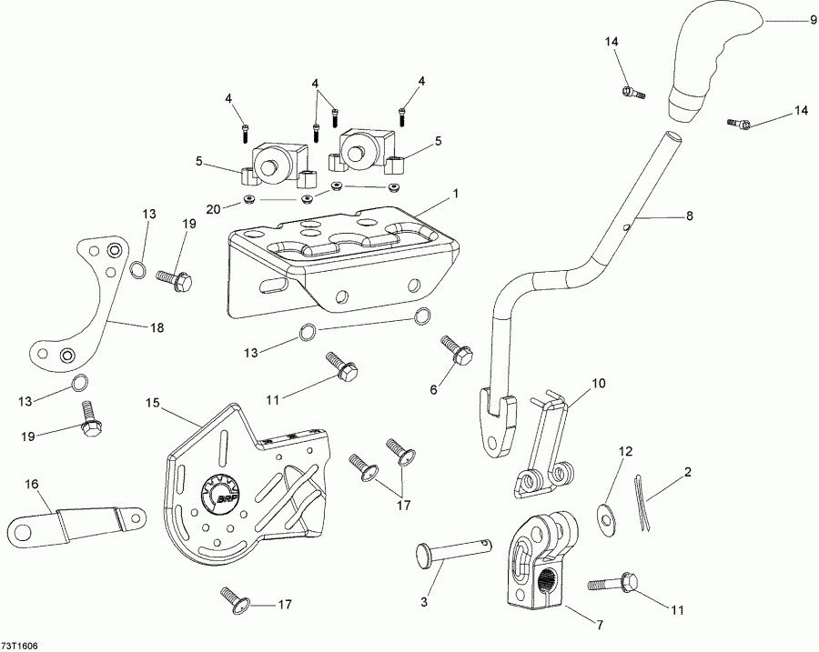 ����������  DS 90 X, 2016 - Shift Lever