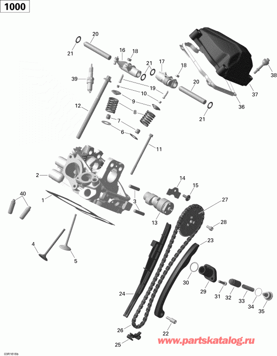    Outlander 6X6 - 1000 EFI, 2016 - Cylinder Head, Rear 1000 Efi