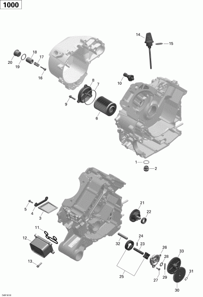 ATV  Outlander 6X6 - 1000 EFI, 2016  - Engine Lubrication 1000 Efi