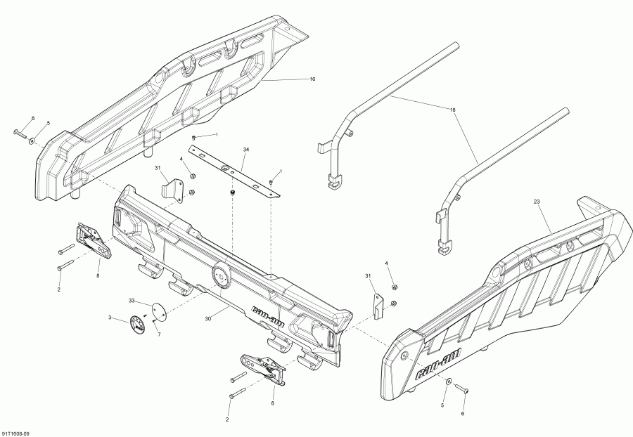  Bombardier Outlander 6X6 - 650 EFI, 2016 - Side Wall Cargo Wall Kit