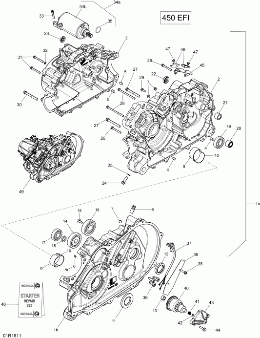 Outlander L - Outlander L MAX, 2016 - Crankcase 450 Efi