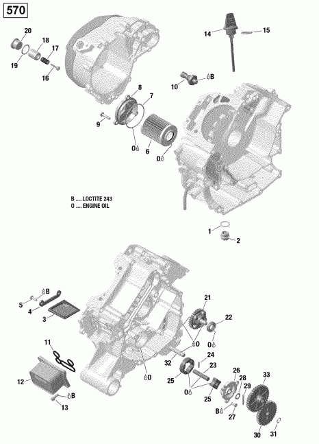 BRP - Engine Lubrication 570 Efi (package Pro)