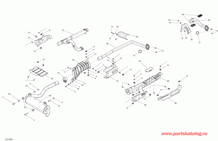   Outlander L - Outlander L MAX, 2016  - Exhaust System All Models