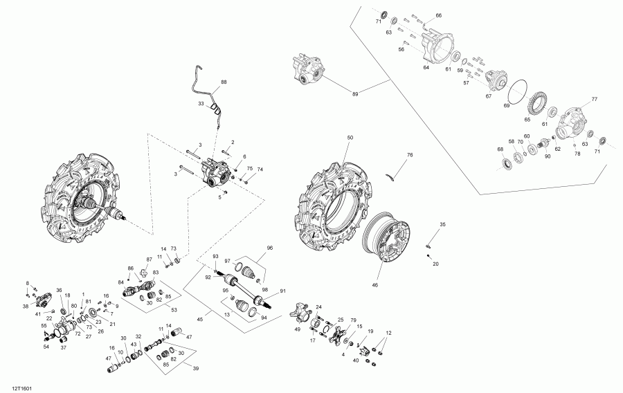 ���������� BRP Outlander L - Outlander L MAX, 2016 ������ - Front Drive System All Models