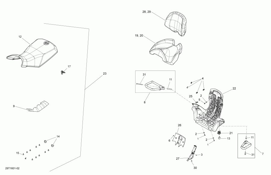 BRP  Outlander L - Outlander L MAX, 2016 - Seat All Models