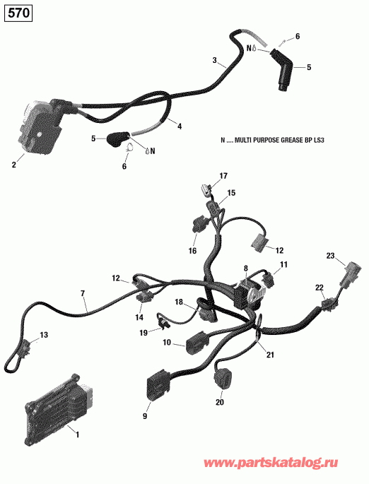   Outlander L - Outlander L MAX, 2016  - Engine Harness And Electronic Module 570 Efi (package Pro)