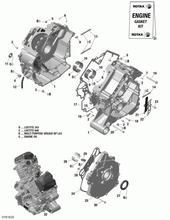 ����������  ����������� Outlander - Outlander MAX, 2016 - Crankcase 1000r Efi (except Xmr)