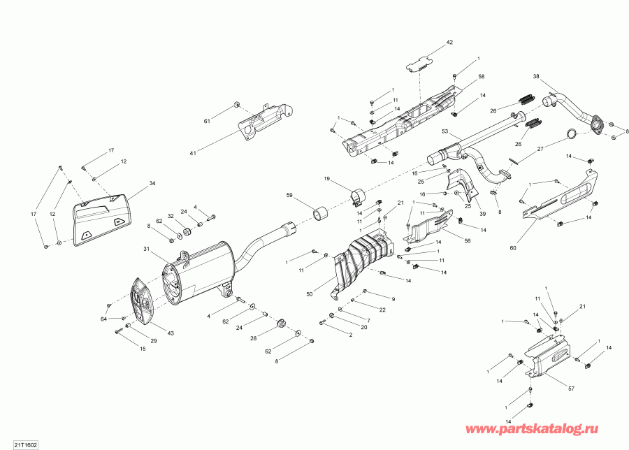    Outlander - Outlander MAX, 2016 - Exhaust System All Models