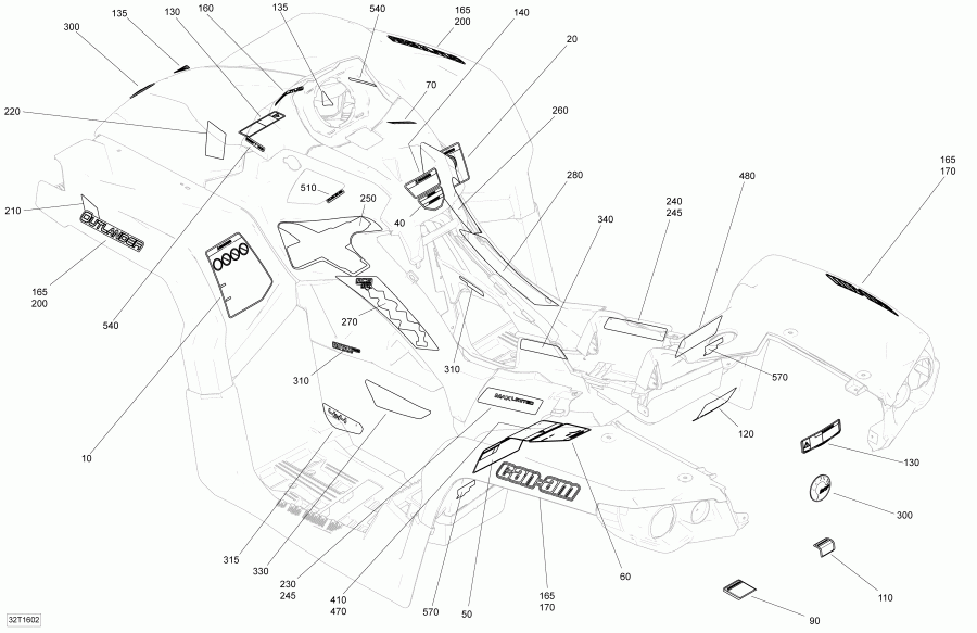 ���������� BRP ����������� Outlander - Outlander MAX, 2016 - Decals All Models