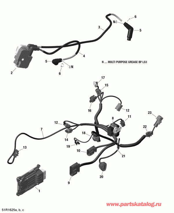 Bombardier - Engine Harness And Electronic Module 1000r Efi (outlander Package Xmr)