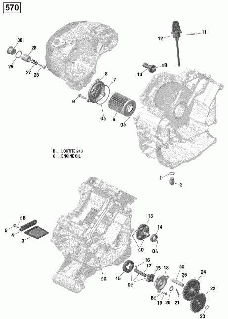 Renegade, 2016  - Engine Lubrication 570 Efi