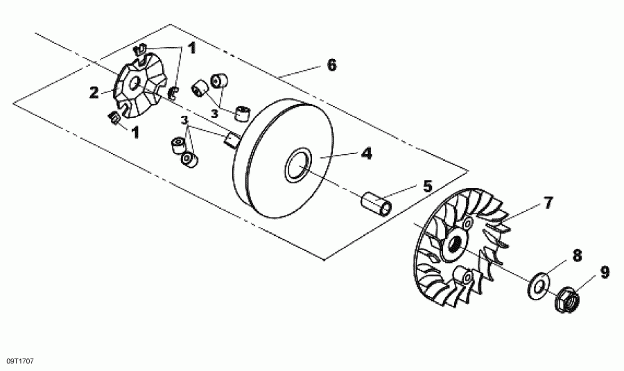  BRP DS 250, 2017  - Drive Pulley
