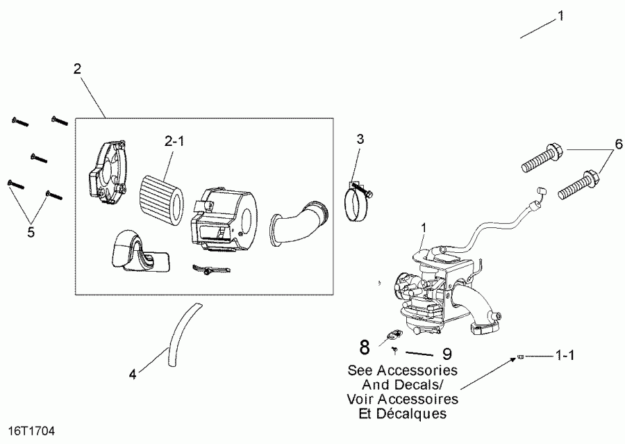 ATV  DS 70, 2017 - Carburetor And Air Cleaner