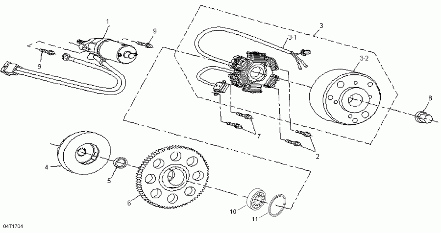  BRP DS 70, 2017 - Magneto And Electric Starter